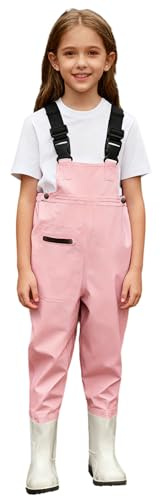 Zaldita Jungen Mädchen Wasserdicht Hosen Kinder Waders Mit Antirutschstiefeln Wathose Wasserdicht Anglerhose Pvc Fischwader Regenschutz Hose Jagen