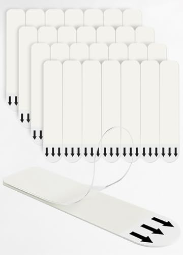 BYSMAH 28Pcs Picture Hanging Strips, Removable Double Sided Adhesive Strips | Damage-Free for Hanging Pictures Photos Posters Schedules Calendars Wall Decors No Nails Wall Hangers Refills for Hooks,L