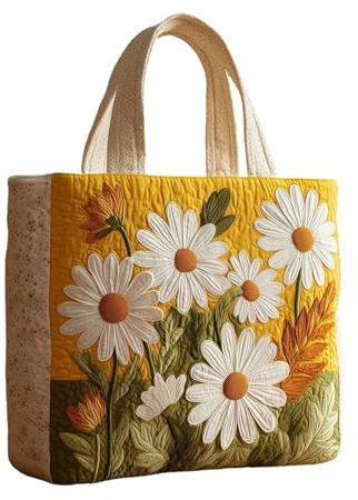 Shopper Tasche Damen Unisex Geräumig Lässig Stofftasche | Süße Personalisierte Wiederverwendbare Taschen Mit Gesteppt Gepolstertem Griff