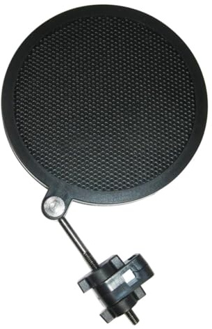 ibasenice Microphone Double-layer Windscreen Shield Mic Filter Iron Net Cover Protects Microphone from Spit and Saliva Accumulation Suitable for Music Studio Use