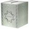 EinsSein 1x Geldbox groß ArtDeco 25x25x29,5cm grau-grün-silber Pappkarton | Hochzeitsbox Kartenbox | Geschenkkartenbox für Hochzeitsempfänge Geburtstage Abschlussfeiern Babyparty