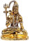 Purpledip Metal Idol Siva Mahadev: Glittering Stones Statue (11848)