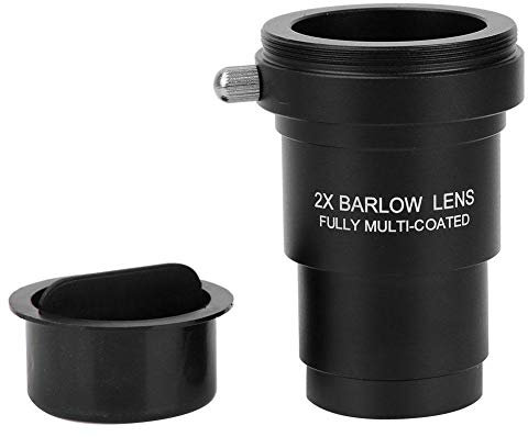 VBESTLIFE 1.25 inch 2x Barlow Lens, Barlow Lens with M42x0.75 Thread Interface for 1.25 Astronomical Telescope Eyepieces