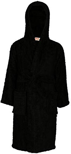 A2Z 4 Kids Cotton Towelling Hooded Bathrobe Girls Boys Beach Pool Robe Sets | Plush Towelling Dressing Gown Swimming Surfing Pool Wear Ages 2 to 13 Years
