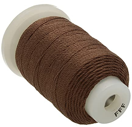 The Beadsmith Pure Silk Cord – Chestnut, Size FFF (0.419 mm/0.0165”), 92 Yards (276 ft), 1/2-Ounce Spool