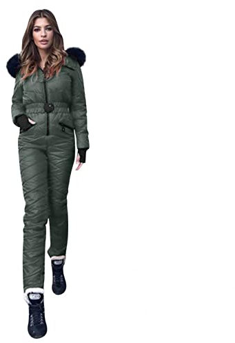SGSD Damen Snowboard Skisuit Einteiliger Ski - Damen Einteiler Skianzug Wasserdicht Winddicht Dicke Skijacke Hose Set Warm Schneeanzug Schnee Sport Overall Outdoor Sports Schneeanzug Ski Anzug