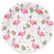 Boland Sachet de 10 assiettes Flamants Roses, rose et or 23 cm
