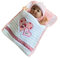 Puppenbettchen - Schlafsack für Puppen ca. 20 cm Herzchen
