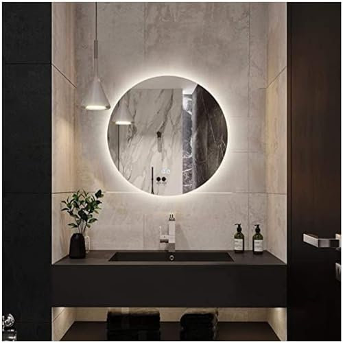 STYLE GLASS Specchio Bagno Led BUBBLE 70 cm, Specchio Rotondo da Parete Personalizzabile, Luce Led 4000K, Specchiera Bagno Made in Italy Bordo Filo Lucido Moderno