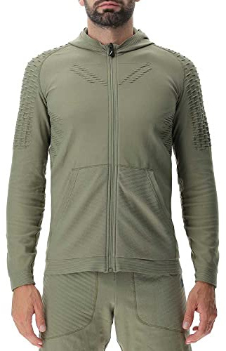 UYN O102024 RUN FIT OW HOODED FULL ZIP Jacket Men's Kapok Green L