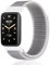 Lonkenn Nylon Armband Kompatibel mit Xiaomi Smart Band 7 Pro, Ersatzarmbänd, Geflochten Elastisch Dehnbarer Ersatz Sport Klett Armbänder, Verstellbare Uhrenarmbänder für Xiaomi Smart Band 7 Pro-Weiß