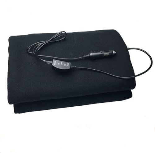 Coperta Elettrica Per Auto Riscaldata,Asudaro Coperta Elettrica Da 12 Volt Per Auto Coperta Termica A Riscaldamento Rapido Con 2 Livelli Di Temperatura,Timer 45 Minuti 145cmx110cm