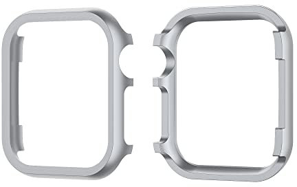 Metallo Custodia Protettiva Compatibile con Apple Watch 8 45mm, Metallo Cover Cornice per PC in Lega di Alluminio Custodie per Orologio Antiurto Compatibile con Apple Watch 45mm Serie 9/8/7