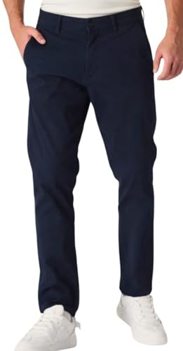 JMOJO Chinos Trousers Men – Slim Fit Wrinkle Resistant Stretch Cotton Pants – Smart Casual Wear for Office, Travel & Weekend Dark Navy