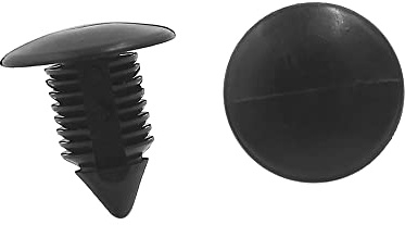 A ABSOPRO Niet 11mm Loch 21mm Kopf Kunststoff Schwarz 20 Stück | Für Autoinnenverkleidung, Teppich, Türkarten, Dachhimmel, Motorabdeckung, Kofferraumverkleidung, Radlaufverkleidung
