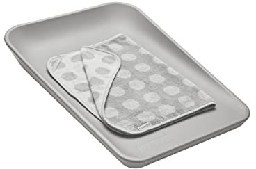 Leander Wickelauflage Matty pearl grey + Topper cool grey