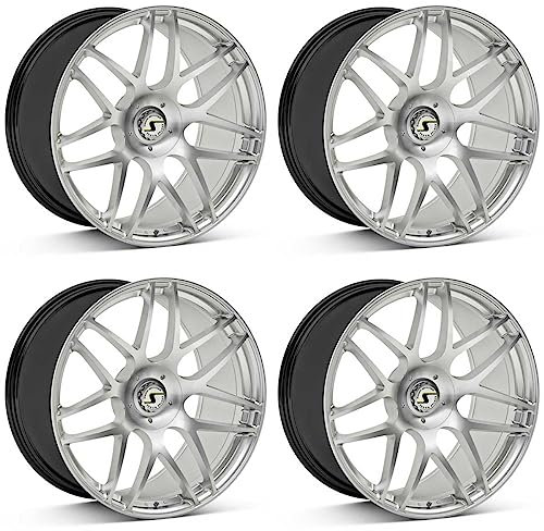 4x Schmidt Felgen Gambit 9.5Jx22 ET51 5x127 Highgloss Silber kompatibel mit Jeep Gladiator Typ JK, Grand Cherokee MKIV WK inkl Facelift