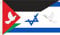 U24 Flagge Fahne Palästina-Israel mit Friedenstaube Hissflagge 90 x 150 cm