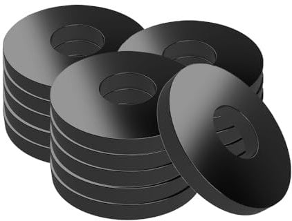 Offgridtec Arandelas de acero inoxidable DIN304 V2A, M6 x 18 mm, arandelas resistentes a la corrosión para montaje solar, construcción, electrónica, automoción e industrial, 100 unidades, color negro