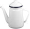 Fenteer Cafetera Esmaltada de 1,1 Litros, Diseño Moderno Y Elegante, blanco, tal como se describe