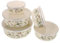 5pcs Enamel Bowls with Lids Fresh Keeping Salad Fruit and Food Storage Bowls Nesting Mixing and Serving Bowls for Kitchen Use Airtight Design