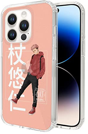 EWINRU Phone Case Itadori Compatible with iPhone 15 14 13 12 11 Pro Max Jjk Anime Yuji Mini X/Xs XR XS Max Jujutsu Kaisen SE 2022/2020/7/8/6/6s Plus Case Clear