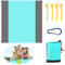 TNOMSNO Tapis de Plage 210 x 200 cm, Natte de Plage Tapis de Plage Anti Sable, Couverture Pique Nique avec 4 Piquets de Plage, Tapis de Plage Pliable pour Pique-Nique, Plage, Camping