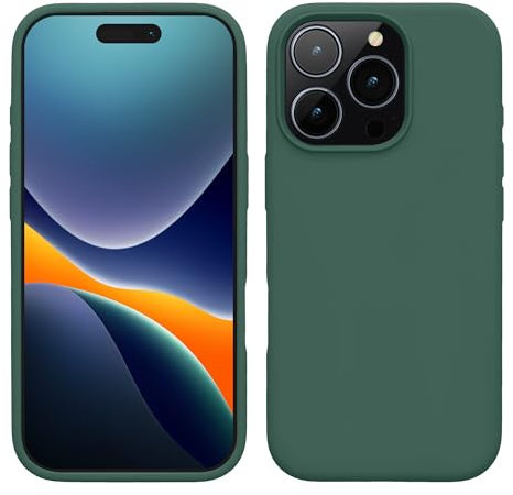 kwmobile Case Compatible with Apple iPhone 16 Pro Case - TPU Silicone Phone Cover with Soft Finish - Forest Green
