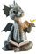 JINJUMEI Statue Dragon Jardin, Vengeon de Jardin en Résine Figurines de Décoration de Jardin Dragon Décoration Murale Statue de Jardin Extérieur pour l'extérieur, Cour, Balcon, Jardin, Pelouse