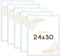 Wackadoo Bilderrahmen 24x30 Weiß 5er Bilderrahmen Set Fotowand Fotorahmen mit Glasscheibe Kunststoff Picture frame