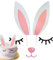 Cake Topper Karten,Hasenohren Cake Topper - Hasenohren Party Kuchen Topper Kuchen Dekoration,Sicheres Kuchendekorationszubehör, festlich für Hochzeit, Geburtstag