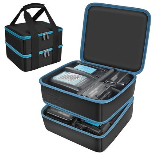 Gehäuse Kompatibel Mit Makita Akku 18v/12V/40V Max Lithium-Ionen Akkus, Doppellagige Aufbewahrungswerkzeugakkus Werkzeugtasche Für Ersatzbatterie Und Schnelles Ladegerät Mit 10-Teilern (nur Box)