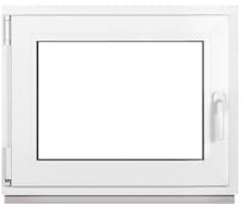 Framex Finestra in Plastica Bianca Larghezza x Altezza 70 x 50 cm (700 x 500 mm) Doppi Vetri (32 mm), Anta-Ribalta, Girevole DIN Sinistra – Premium