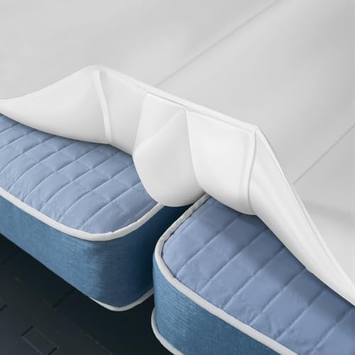 odesoy Upgrade 3-in-1 Bed Bridge Twin to King Bed Converter with Fitted Sheet- Mattress Gap Filler King Bed-with Sheet Strap Set 78x 75-Patent