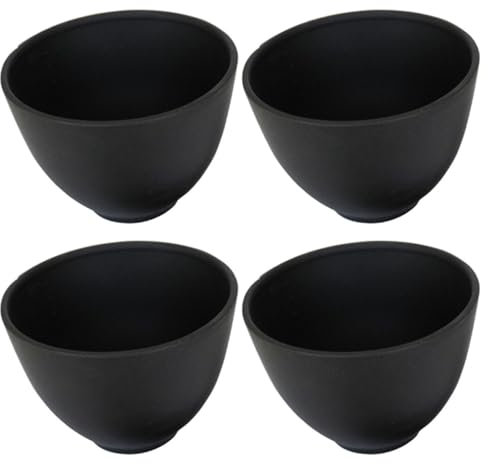 Bols pour le visage 4 bols de mélange en silicone souple 9, 9 x 7, cm d'esthétique DIY d'esthétique faciles à nettoyer pour masques faciaux et masques de boue