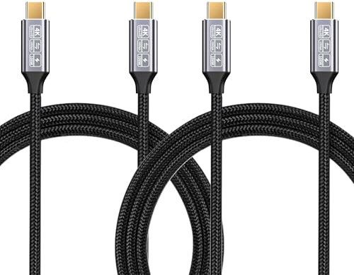 CAKOBLE 2 Pack Cable USB C 2m,100W Cable USB C 3.1 Gen2 10 Gbps Cable Tipo C Carga Rápida,Vídeo 4K@60Hz Compatible Thunderbolt 4/3 pertain i-Phone 15, MacBook iPad Pro, Samsung S24/S22