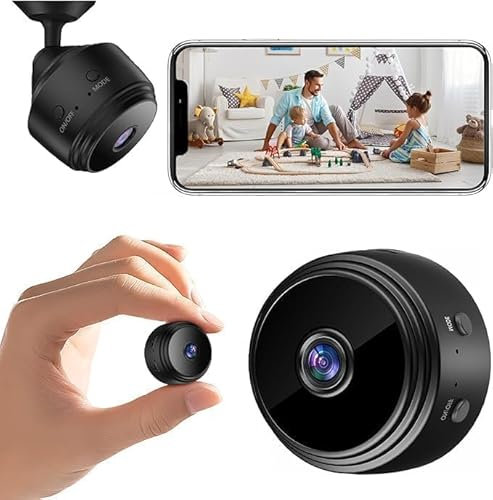 Cámara espía, WiFi1080p de vigilancia inalámbrica de Alta definición Cámara espía, con función de Cámara de vigilancia Deportiva, Oculta, Mini cámara espía de Seguridad Interior/Exterior