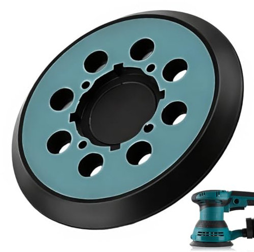 AHRLIC 5 125mm Sanding Disc Backing Pad Compatible with DCW210 DWE6421 DWE6423, 8 Hole Hook & Loop Replacement Pad with 4 Screws for Orbital Sanders, Medium Density for Wood & Metal & Polishing