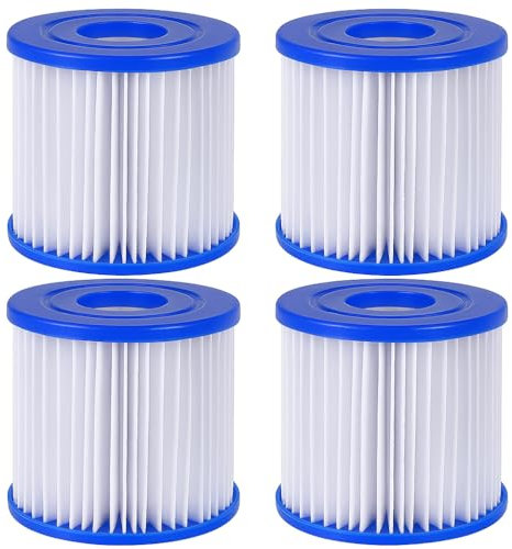 SUDS-ONLINE Type I Filter Cartridge for Bestway Pools – 4-Pack Replacement Filters for Bestway Easy Set & Inflatable Pools (Size I/Size 1 Compatible)