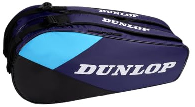 Dunlop FX Club 6 Racket Bag – Tennistasche für bis zu 6 Schläger, Violett/Schwarz/Cyan