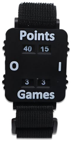 Tennis Punktezähler Armband, Tragbarer Padel Zähler mit Integrierter Punkteanzeigetafel, Leichter Tennis Training Tool für Indoor Outdoor Garten Park, Praktisches Tennis Zubehör für Frauen Männer