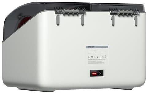 Walfront Space Helmet Filament Dryer Box X4L, 4 Spulenkapazität mit Zwei Unabhängigen Kammern, 75 °C Heizung, LCD-Touchscreen, für PLA, PETG, ABS, ASA, TPU, PA, PC und PP (EU-Stecker 220-240 V)