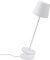 K-Bright Dimmbare LED Akku Tischleuchte Indoor & Outdoor Wiederaufladbar Warme Lichtfarbe Für drinnen und draußen Designer Tischleuchte mit USB Ladestation Weiß