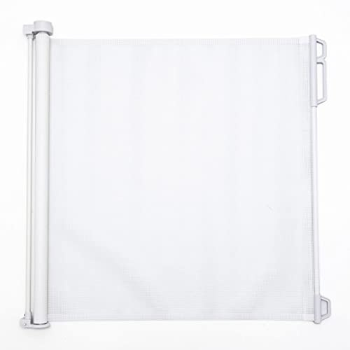 Callowesse Air Retractable Stair and Door Safety Gate Baby Gate 0 to 140cm for Baby Dogs & Pets One Handed Operation Easy Install Wall Indoor Extra Wide for Child Puppy Doggy Doorway White