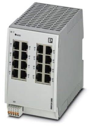 PHOENIX CONTACT FL SWITCH 2116 Managed Switch 2000, 16 RJ45-Ports 10/100/1000 MBit/s, Schutzart: IP20, PROFINET Conformance-Class A