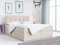 MKS MEBLE Boxspringbett 180x200 mit Bettkasten, Bett mit Multipocket - Matratze H3 Topper, Polsterbett 180x200 mit Bettkasten Kopfteil, Boxspringbett mit Matratze H3, RICO - Creme Velvet