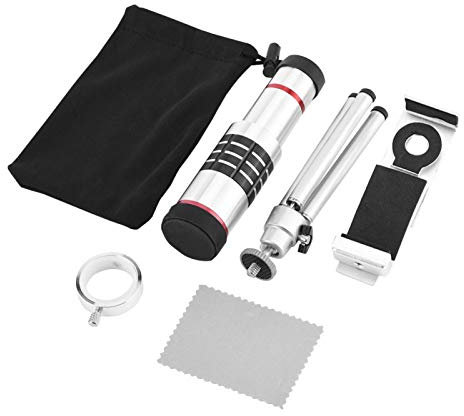 Restokki Camera Lens 18X High Definition Camera Lens Monocular Telescope Lens Kit with Tripod for Mobile Phone