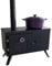 DWD® Galloway Camping Stove Outdoor Portable Wood Log Burner Double Oven complete with Flue, Spark Cap, Oven Shelf