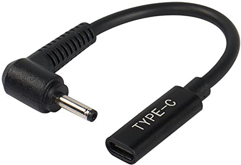 MEIRIYFA Tipo C USB-C entrada hembra a DC 4.0x1.7mm Power PD Cable de carga apto para portátil USB 3.1 Tipo C USB-C a DC 4.0 1.7mm