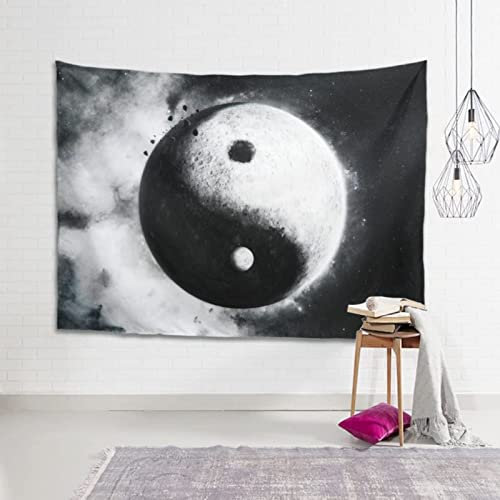 igyhuij Yin-yang-planet Wandteppich, 3d Aesthetic Psychedelic Tapestry, Home Decor Wandteppiche Wandkunst für Zimmer, 130x150 cm